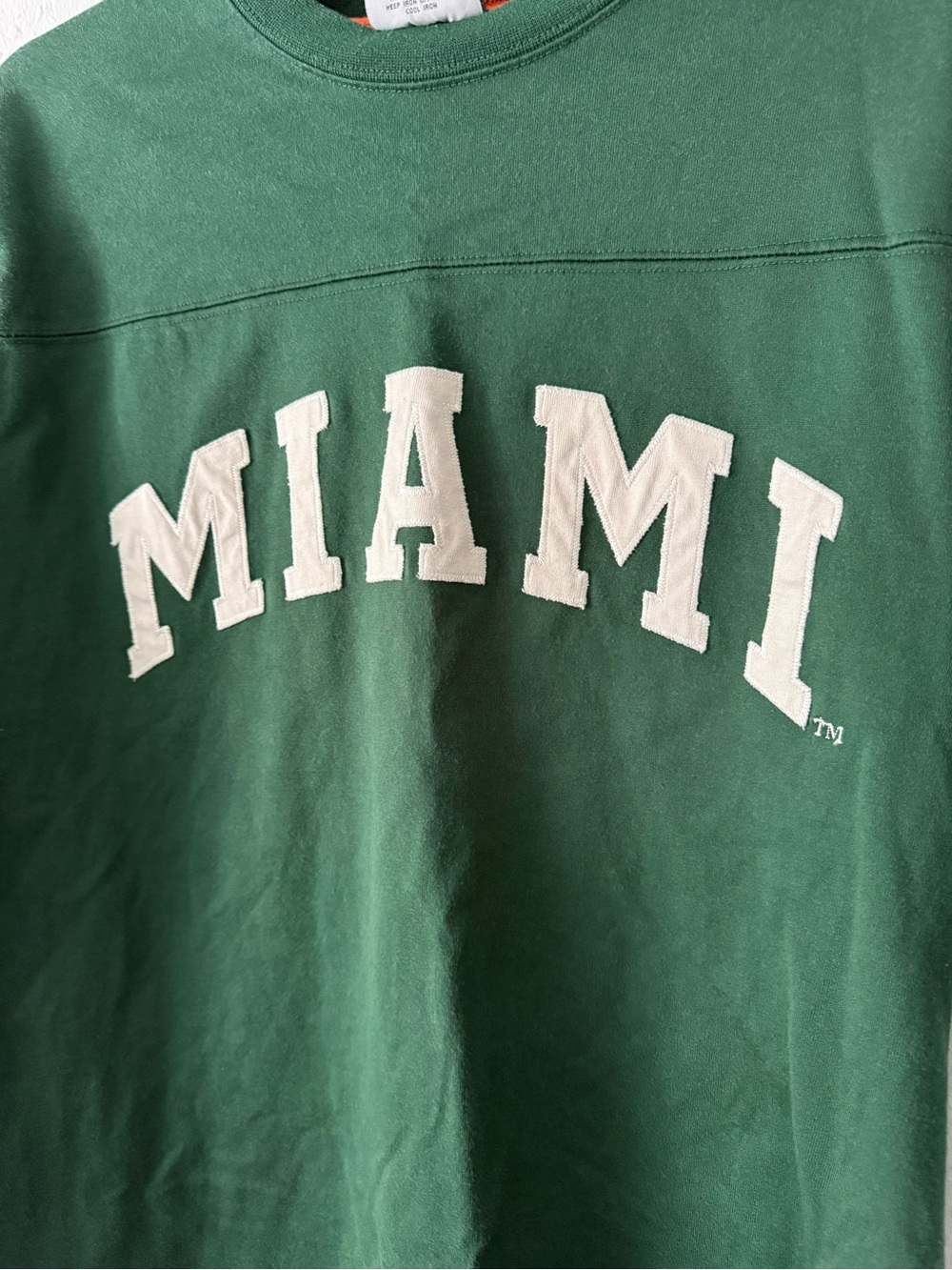 Vintage University of Miami Colosseum Athletics Green Crewneck Tee - Large - Picture 7 of 7